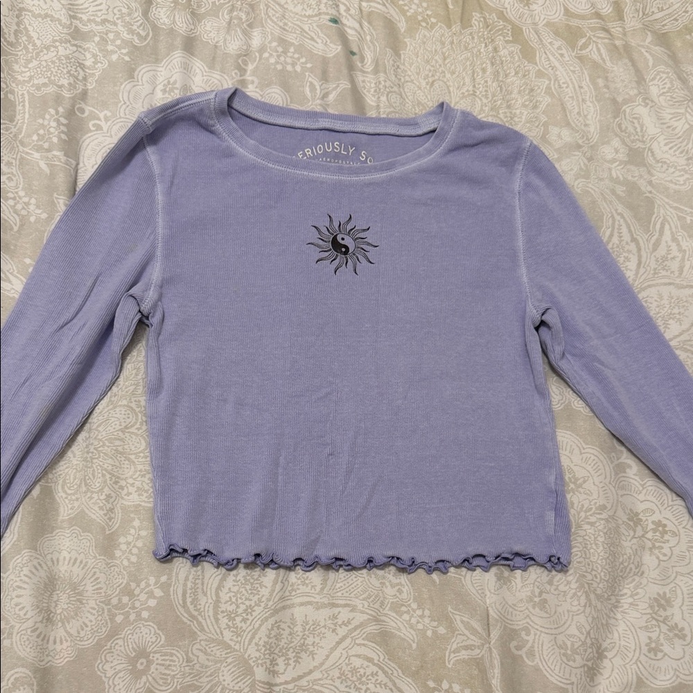 Aeropostale Seriously Soft Baby Tee in Light Purple